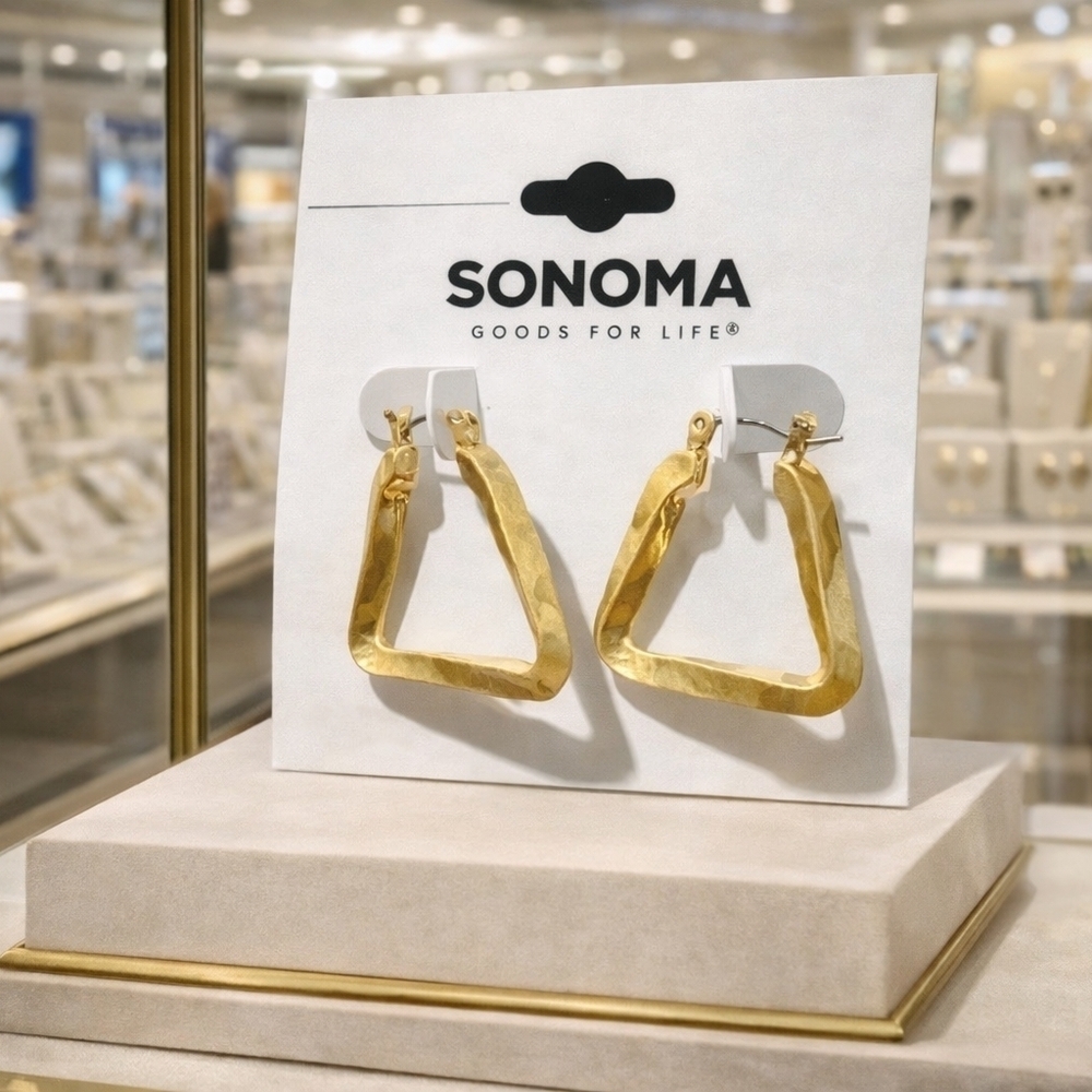 Sonoma gold triangle earrings
